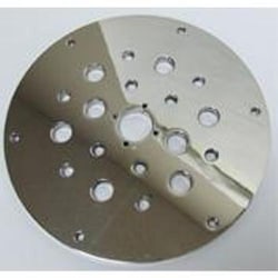 Bellco Glass, Inc. Material: 316l stainless steelTop finish: 400 mirror polishBottom finish: ra32 electropolishDimensions: 12