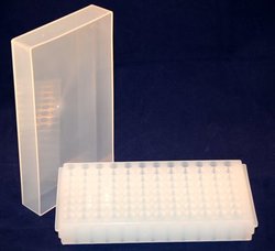 Andwin Scientific Green Polypropylene 96-place tube BestRack, 8 7/16