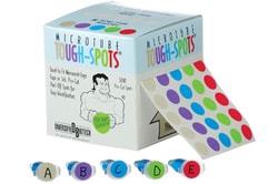 Andwin Scientific 1/2" Tough-Spots, 5-up assorted colors 5,000/roll, Quantity: