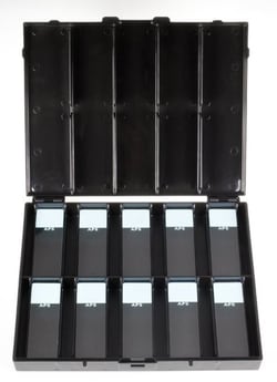 Newcomer Supply Slide Moisture Chamber, Black. 10 slide chamber for keeping