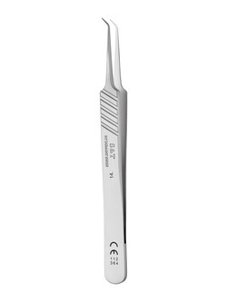 Fine Science Tools S&T Forceps, JF-5, Angled 45°, 0.3 x 0.25 mm, Inox,