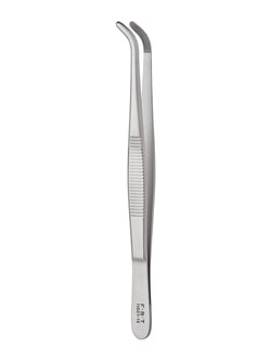 Fine Science Tools Standard Pattern Forceps, Stainless Steel, Curved, 14.5
