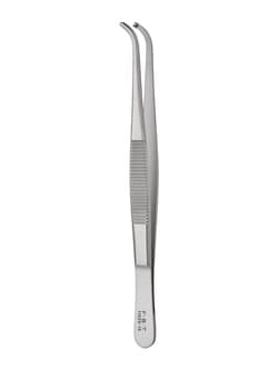 Fine Science Tools&nbsp;CURVED 1 X 2 TEETH 14 CM
