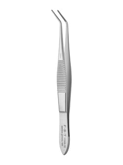 Fine Science Tools Graefe Forceps, Stainless Steel, Angled, 10 cm