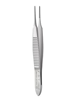Fine Science Tools Iris Forceps, Stainless Steel, Straight, 7 cm, Quantity: