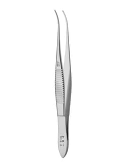 Fine Science Tools Extra Fine Graefe Forceps, Stainless Steel, Slightly Curved, 10 cm