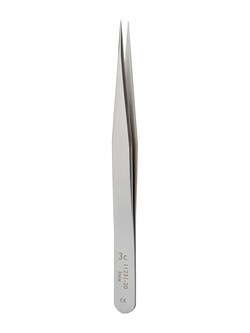 Fine Science Tools Dumont #3c Forceps, Straight, 0.17 x 0.1 mm, 11 cm,
