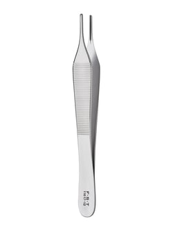 Fine Science Tools Adson Forceps, DeBakey Serrations, 12.5 cm, Quantity: