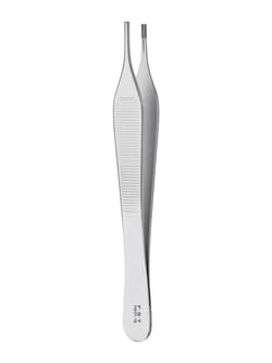 Fine Science Tools Adson-Brown Forceps, Stainless Steel, Straight, 12 cm,