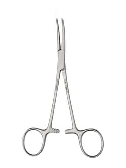 Fine Science Tools Crile Hemostats, Stainless Steel, Curved, 14 cm, Quantity: