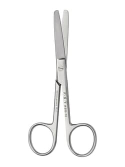 Fine Science Tools Surgical Scissors, Blunt, Stainless Steel, 12 cm, Quantity:
