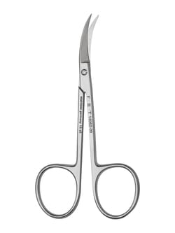 Fine Science Tools&nbsp;Fine Scissors - Sharp, Curved to Side, 9cm
