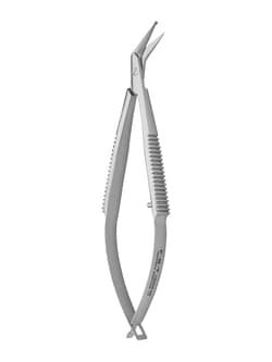 Fine Science Tools Spring Scissors, Stainless Steel, Angled to Side, 10 cm