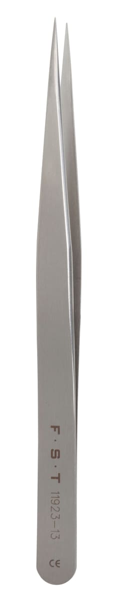 Fine Science Tools Fine Forceps - Mirror Finish SS, Tip: 0.3 x 0.15 mm,