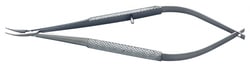 World Precision Instrument&nbsp;Needle Holder, 14cm, Round Handles, Curved, German