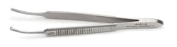 World Precision Instrument Graefe Forceps, 7cm, Curved, 0.7mm 1x2 Teeth,