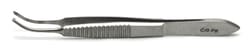 World Precision Instrument&nbsp;Graefe Forceps, 7cm, Curved, 0.7mm 1x2 Teeth