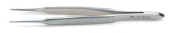 World Precision Instrument&nbsp;Graefe Forceps, 7cm, Serrated, Straight 0.7mm Tip, German
