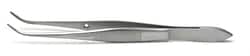 World Precision Instrument&nbsp;Iris Forceps, 10cm, Curved, Serrated, German