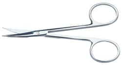 World Precision Instrument&nbsp;Dissecting Eye Scissors, 10cm, Curved, Blunt Probe Tips