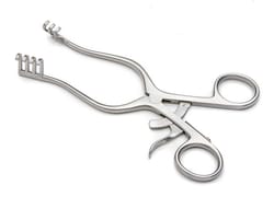 World Precision Instrument&nbsp;Weitlaner Retractor, Self-Retaining, 16.5cm, 3x4 Blunt Prongs