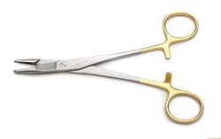 World Precision Instrument&nbsp;Olsen-Hegar Needle Holder with Suture Scissors, 16.5cm, Serrated, TC Inserts, SS, German