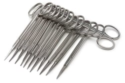 World Precision Instrument Iris Scissors, 11.5cm, Straight, 12-pack, Disposable,
