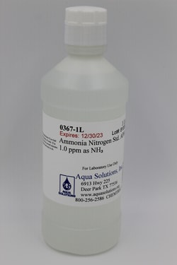 Aqua Solutions Ammonia Nitrogen Std. APHA 1.0 ppm as NH₃ (1L), Quantity: