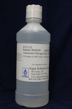 Aqua Solutions AMMONIA NITROGEN STD 10PPM, Quantity: Each of 1