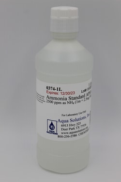 Aqua Solutions Ammonia Standard APHA 2501 ppm as NH₃ (1ml = 2.5mg NH₃)