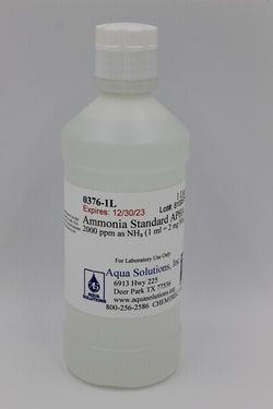 Aqua Solutions Ammonia Standard APHA 2000 ppm as NH₃ (1 ml = 2 mg NH₃)