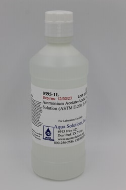 Aqua Solutions Ammonium Acetate-Acetic Acid Solution (ASTM E-200, E-394-15)