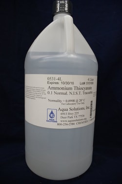 Aqua Solutions&nbsp;AMMONIUM THIOCYANATE 0.1N 4L