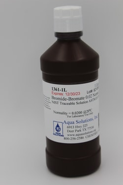 Aqua Solutions Bromide-Bromate 0.02 Normal NIST Traceable Solution ASTM D1159 (1L)