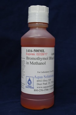 Aqua Solutions Bromothymol Blue 0.04% in Methanol pH 6.0 Yellow - 7.6 Blue
