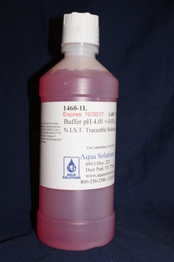 Aqua Solutions Buffer pH 4.01 ± 0.01 @ 25°C NIST Traceable (Red) (1L)