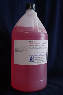 Aqua Solutions&nbsp;Buffer pH 4.01 ± 0.01 @ 25°C NIST Traceable (Red) (4L)