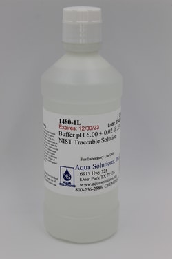 Aqua Solutions&nbsp;Buffer pH 6.00 ± 0.02 @ 25° C NIST Traceable Solution (1L)