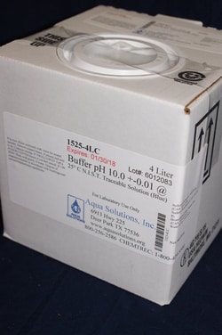 Aqua Solutions&nbsp;Buffer Solution, pH 10.00 ± 0.01 @ 25°C NIST Traceable Solution (Blue) (4L)