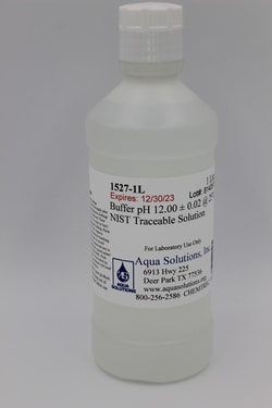 Aqua Solutions Buffer pH 12.00 ± 0.02 @ 25°C NIST Traceable Solution (1L)
