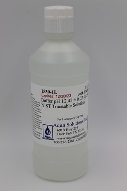 Aqua Solutions Buffer pH 12.45 ± 0.02 @ 25°C NIST Traceable Solution (1L),