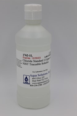 Aqua Solutions Chloride Standard 1.0 ppm w/w NIST Traceable Solution (1L),