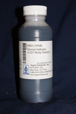 Aqua Solutions FERROIN INDICATOR .025 M 100ML, Quantity: Each of 1