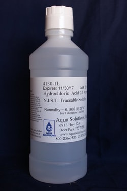 Aqua Solutions HYDROCHLORIC ACID .1N 1LT, Quantity: Each of 1