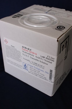 Aqua Solutions&nbsp;Hydrochloric Acid 0.1 Normal NIST Traceable (4L)