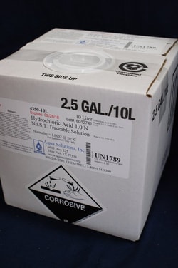 Aqua Solutions&nbsp;Hydrochloric Acid 1.0 Normal NIST Traceable Solution (10L)