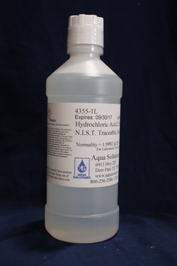 Aqua Solutions Hydrochloric Acid 2.0 Normal NIST Traceable, Solution (1L)