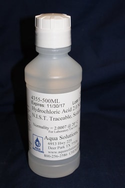 Aqua Solutions&nbsp;HYDROCHLORIC ACID 2.00N 500 ML
