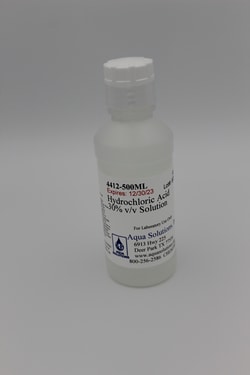Aqua Solutions Hydrochloric Acid 30% v/v Solution (500ML), Quantity: Each