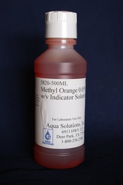 Aqua Solutions&nbsp;Methyl Orange 0.05% w/v Indicator Solution (500ML)